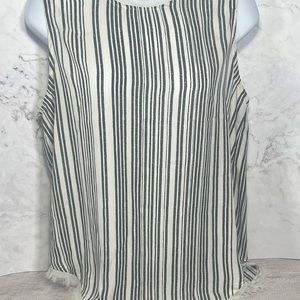 Who What Wear Striped Sleeveless Top Size Medium